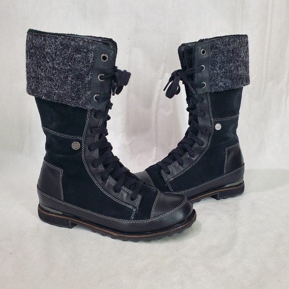 The North Face Shoes - The North Face Primaloft Black Snow Boot Size 7 Waterproof Leather Suede Icepick